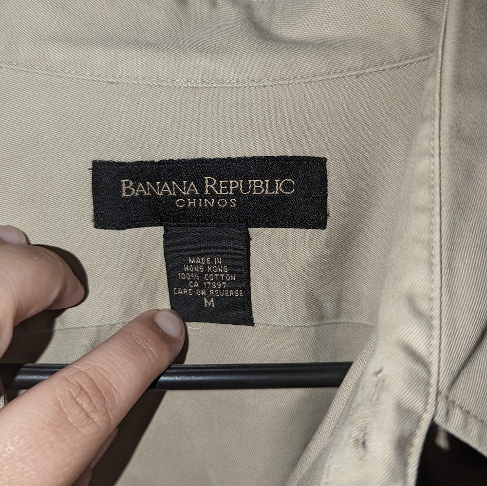 Banana Republic Tan Button Up - Picture 2 of 4